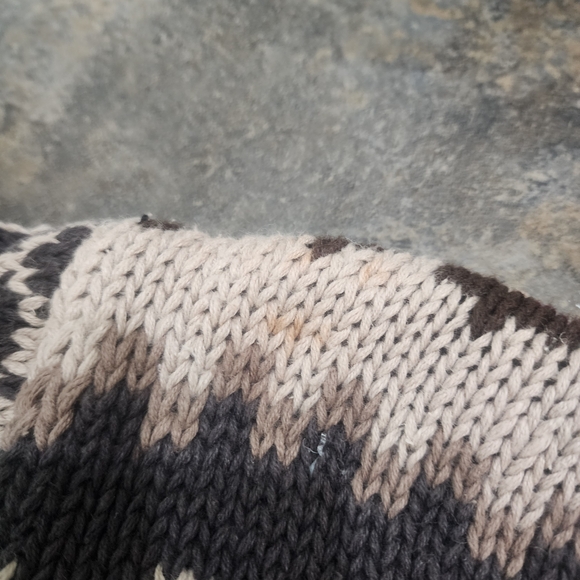 Vintage 90s Van Heusen Men's Medium Geometric Aztec Crewneck Grandpa Sweater - Picture 5 of 7